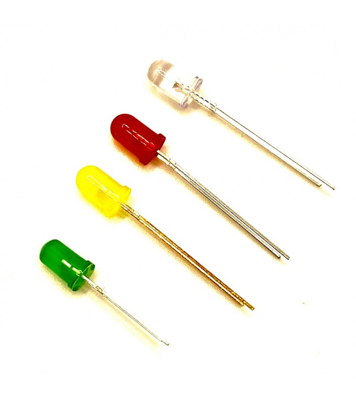 LED 5 M/M AZUL INTER TRANSP - LEDS-OPTOACOPLADORES-LDR  -   - 