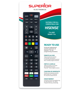 MANDO SUPERIOR HISENSE SMART TV UNIVERSAL - MANDOS TV  -   -