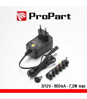 Fuente de alimentación de conmutación 3-12V 600mA - MATERIAL