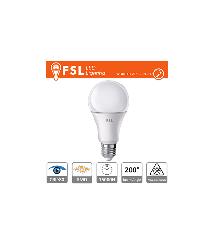 BOMBILLA A60 - 12W 6500K 1150LM CRI80 E27 - ILUMINACION FSL  - 