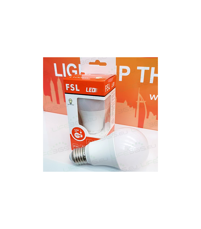 BOMBILLA A60 - 12W 3000K 1050LM CRI80 E27 - ILUMINACION FSL  - 