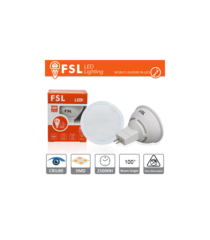 MR16 LED - 6W 4000K 510LM 38º CRI80 AC/DC 12V - ILUMINACION FSL