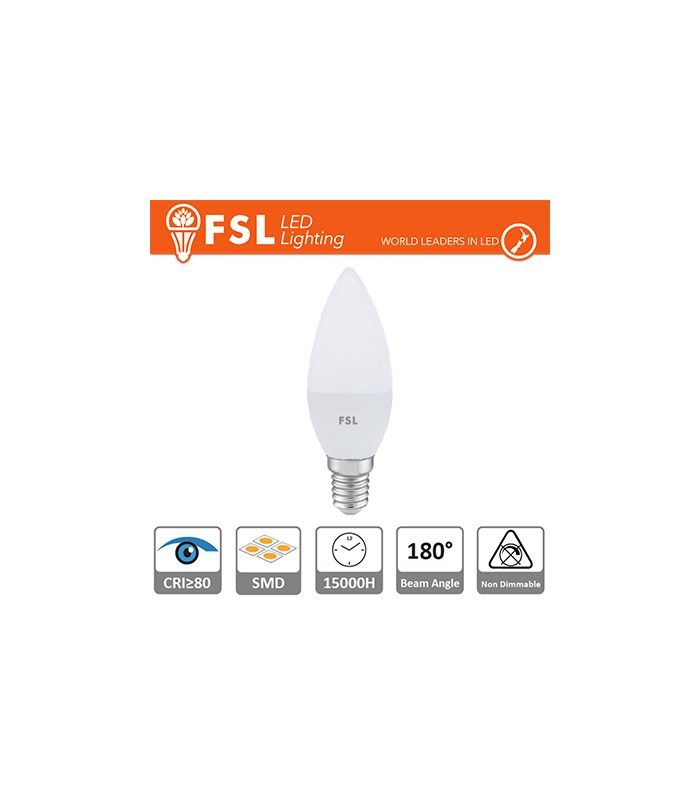 C38 - 7,5W 6500K E14 15000h - ILUMINACION FSL  -   -