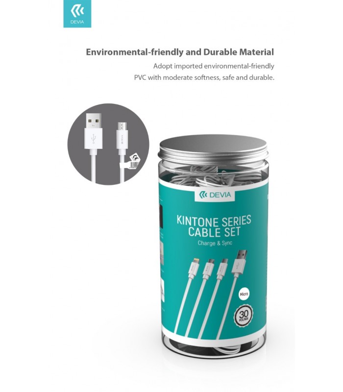 Kintone series cable set Lightning Apple 30PCS - MY PHONE DEVIA