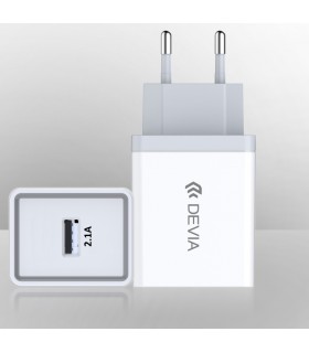 Cargador smart Devia 2.1 A. 10.5W 1 Usb blanco - MY PHONE DEVIA