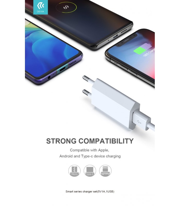 Cargador serie Smart set 26 pzs 1A 5V - MY PHONE DEVIA  -   - 