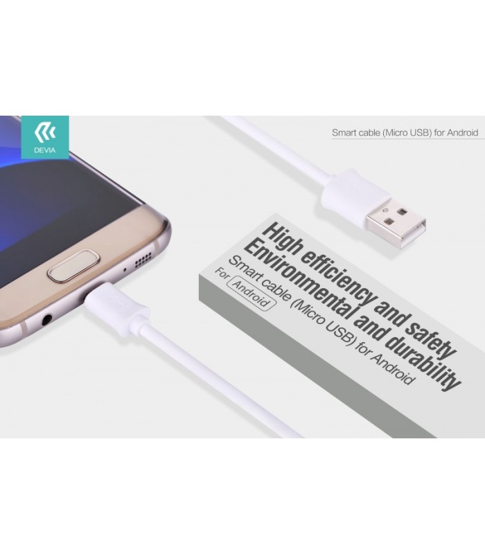 cable Smart series Android 2M Blanco - MY PHONE DEVIA  -   - 