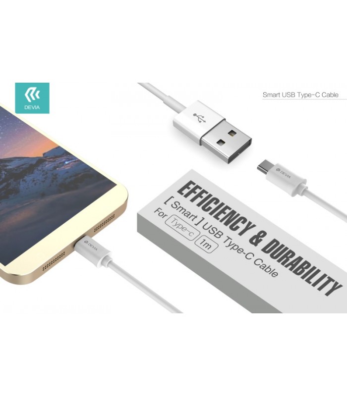 Cable Smart series Type-C 2M Blanco - MY PHONE DEVIA  -   - 