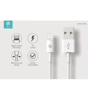 Fish 1 Cable Lightning Apple 1.2mt blanco - MY PHONE DEVIA  -