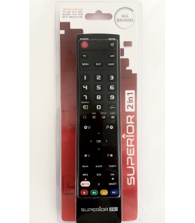 MANDO SUPERIOR SLIM 2 IN 1 PROGRAMABLE - MANDOS TV / AIRCO  -