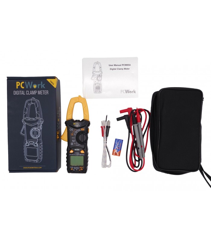 Pinza amperimétrica digital PCWork PCW05A - EQUIPOS DE MEDICION