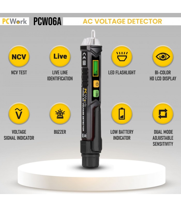 Detector voltaje PCWork PCW06A - EQUIPOS DE MEDICION Y PRUEBA 