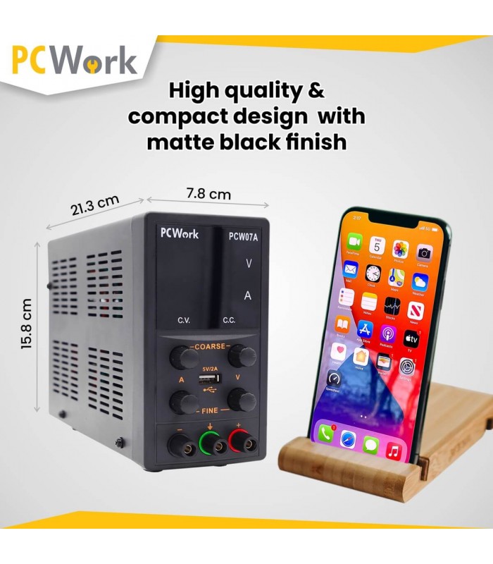 Fuente alimentación laboratorio PCWork PCW07A - EQUIPOS DE