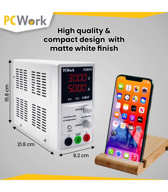 Fuente alimentación laboratorio PCWork PCW07B - EQUIPOS DE
