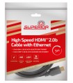 CABLE HDMI 2.0 ALTA VEL. 4K+ETHERNET 0.9M