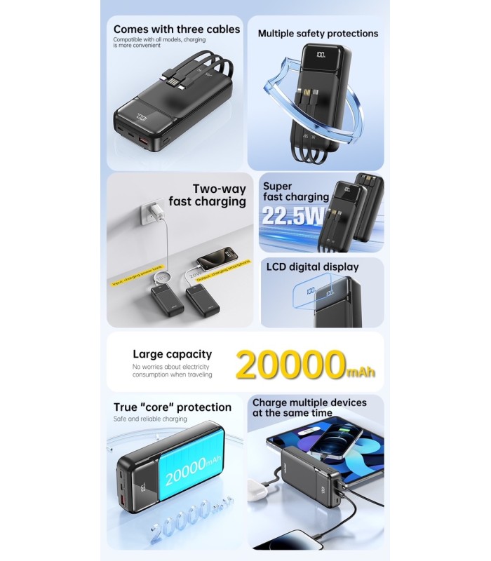 POWER BANK ASPOR 20000mah 2S NEGRO - Inicio  -   - 