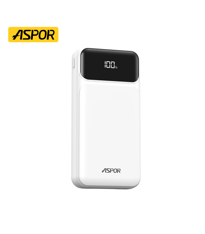 POWER BANK ASPOR 20000mah 2S BLANCO - ACCESORIOS TELEFONIA  -  