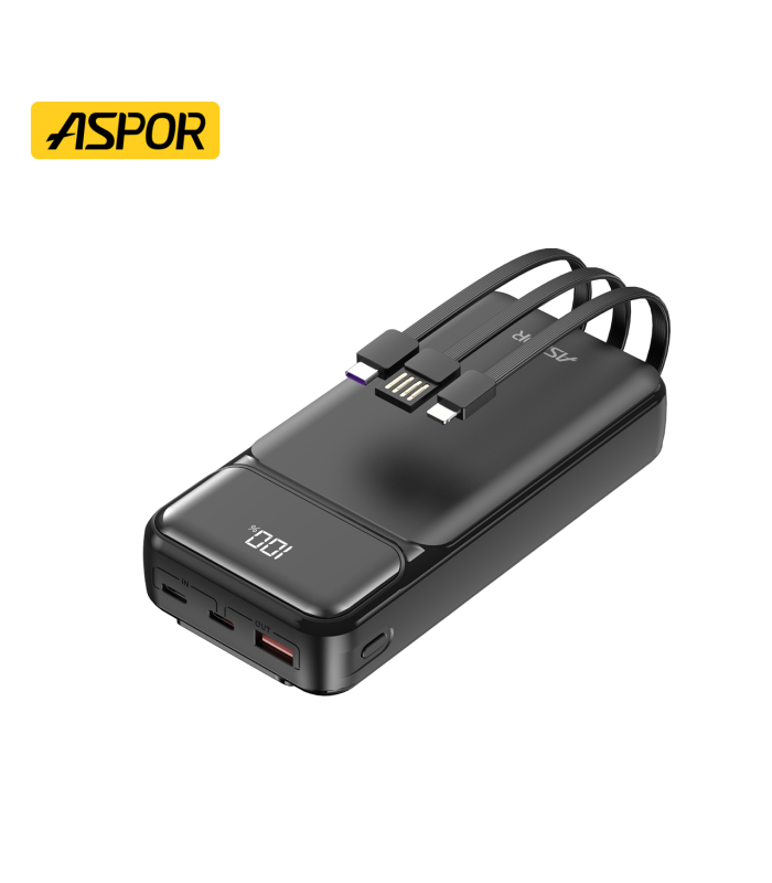 POWER BANK ASPOR 20000mah 2S BLANCO - ACCESORIOS TELEFONIA  -  