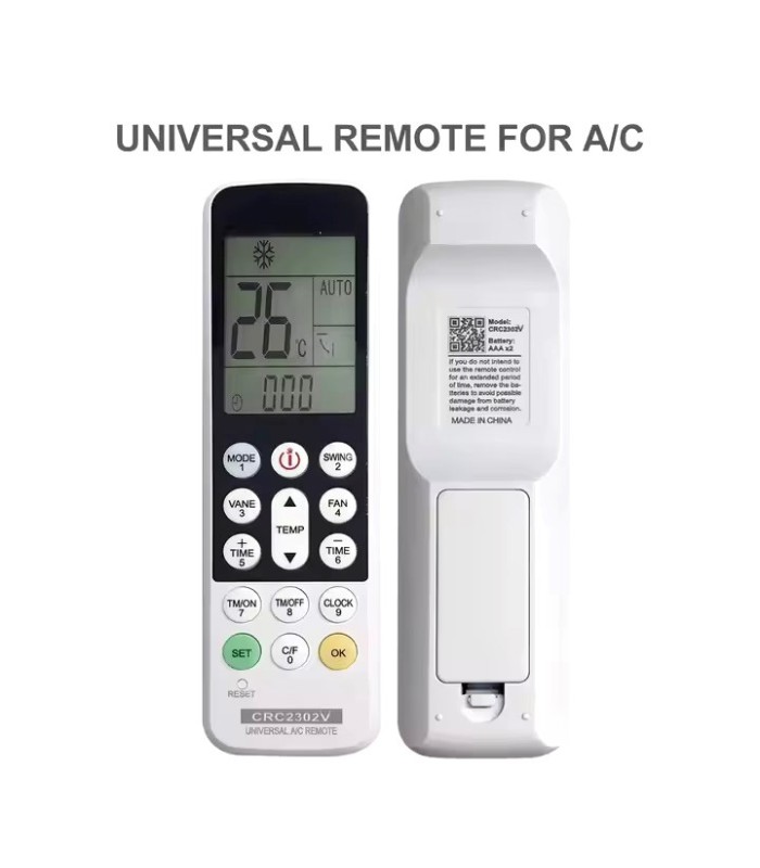 MANDO MALCATRONICS AIRCO UNIVERSAL CRC2302V - MANDOS TV / AIRCO